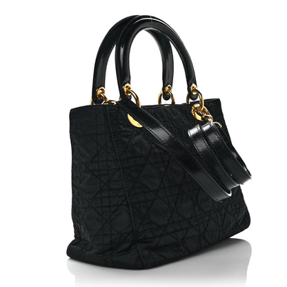 Christian Dior Nylon Cannage Medium Lady Dior Black 3 of 9