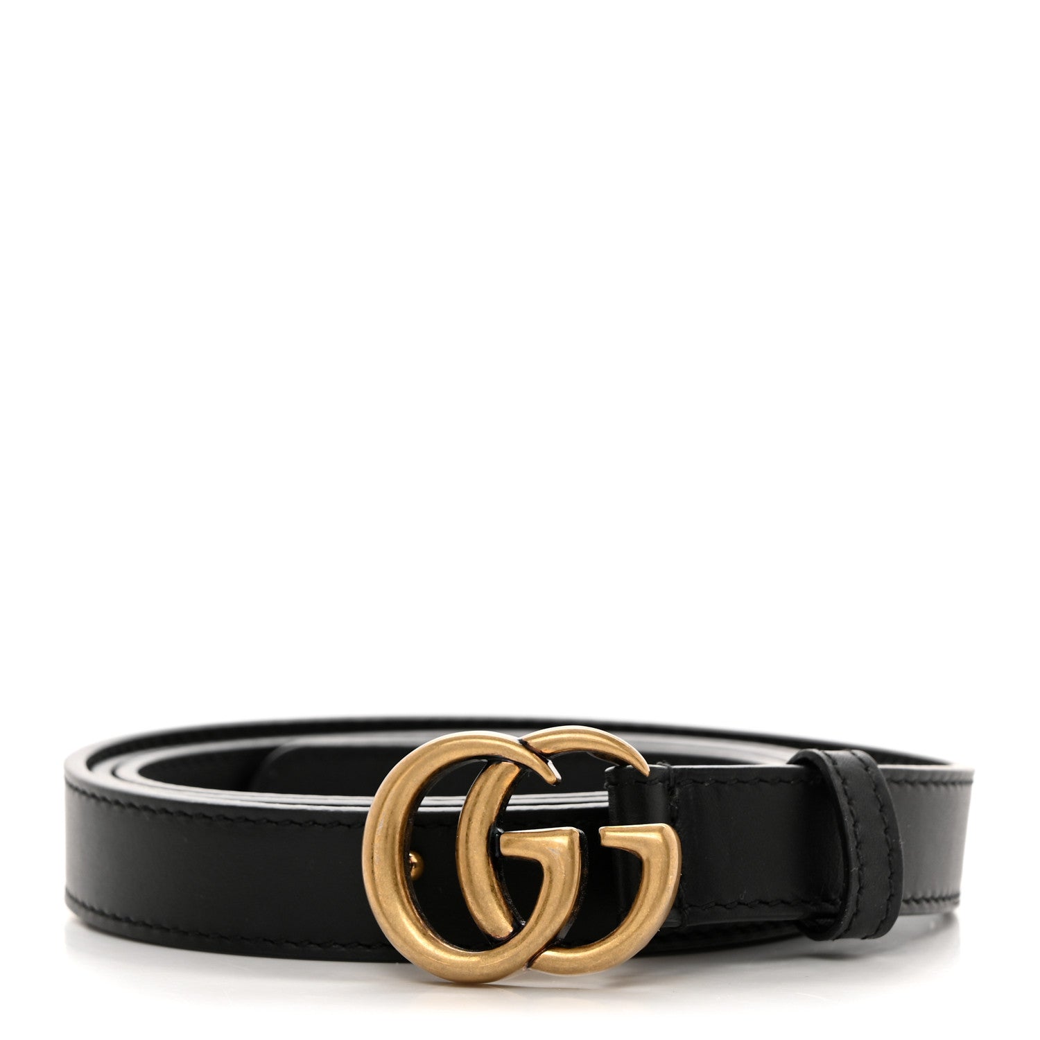 Gucci Calfskin Double G 20mm Belt 100 40 Black 1 of 5