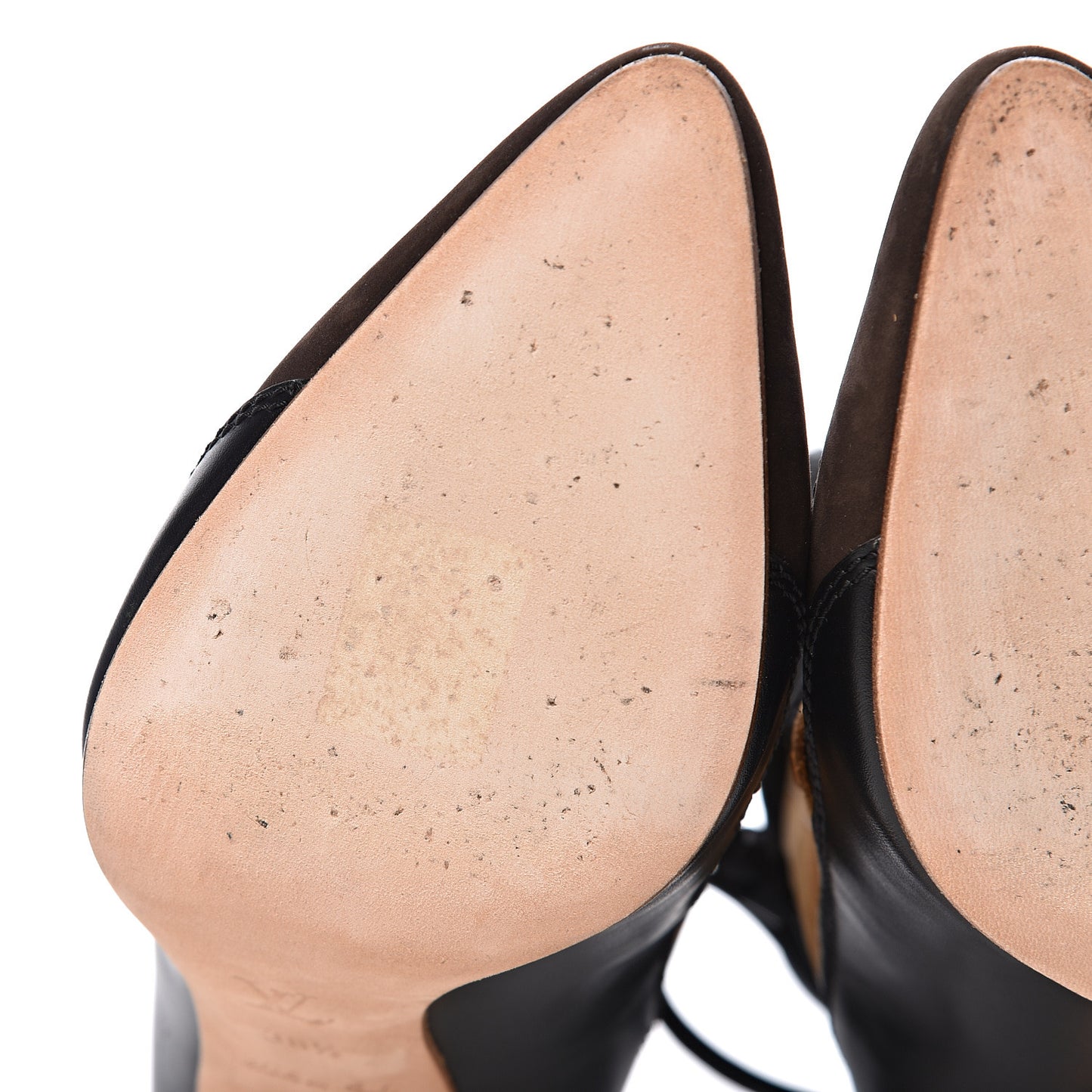 Calfskin Monogram Lauretate Half Boots 38.5 Beige