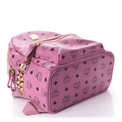 MCM Visetos Small Side Stud Stark Backpack Pink 3 of 9