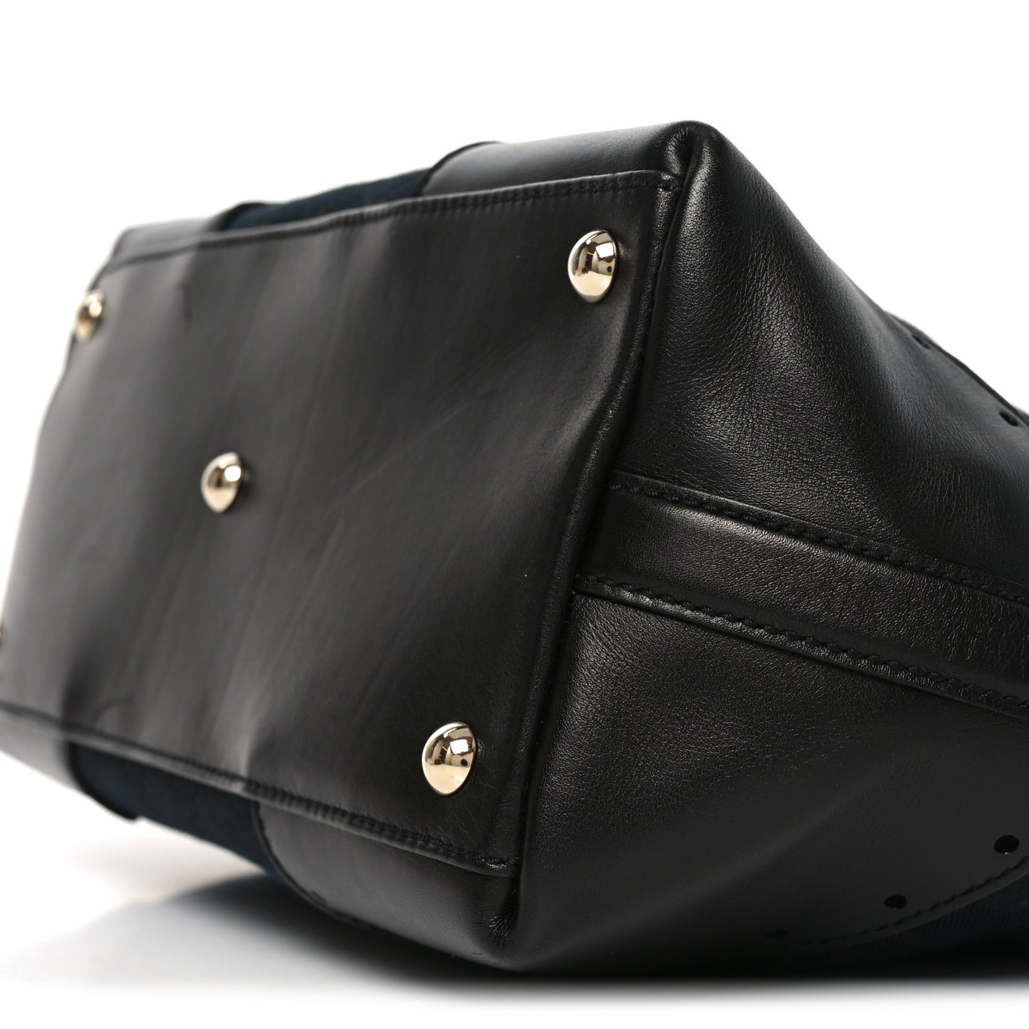 Monogram Large Punch Tote Black