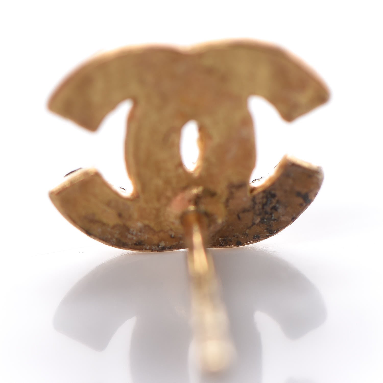 Chanel Crystal CC Earrings Gold Multicolor 6 of 6