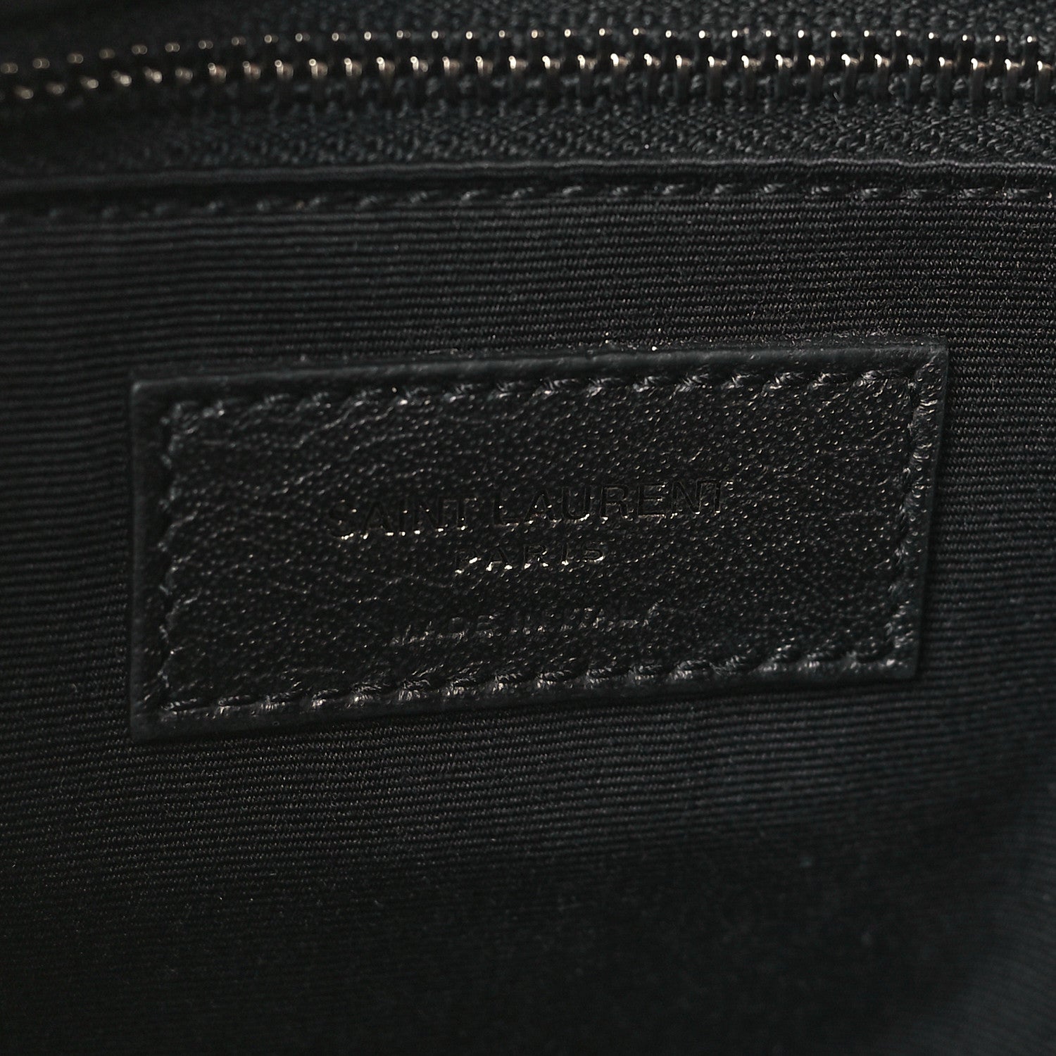 Saint Laurent Nubuck Crocodile Embossed Monogram Medium Niki Chain Satchel Black 6 of 10