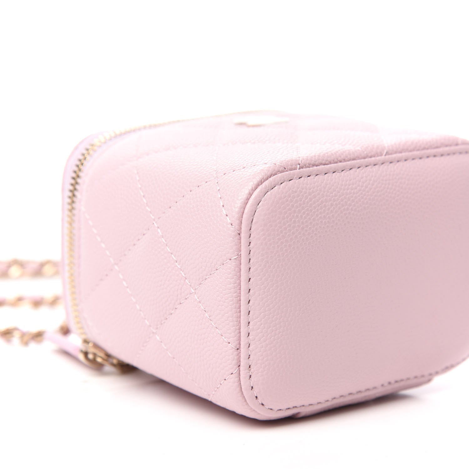 Chanel Caviar Quilted Mini Vanity Case With Chain Light Pink 6 of 11