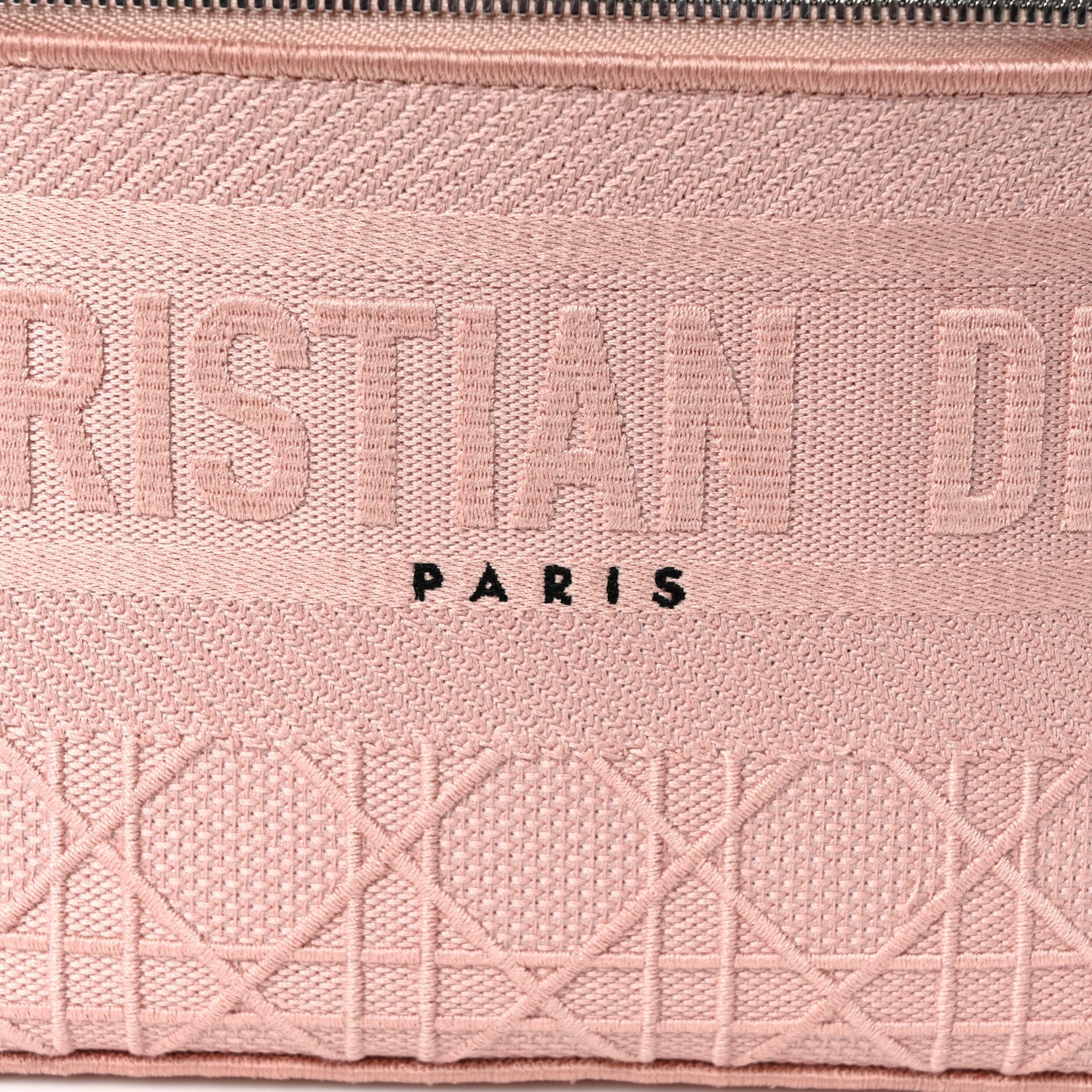 Christian Dior Canvas Embroidered Cannage Diortravel Vanity Case Bois de Rose 7 of 12