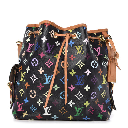 Louis Vuitton Monogram Multicolor Petit Noe Black 1 of 10