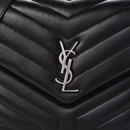 Saint Laurent Calfskin Y Quilted Monogram Medium Loulou Chain Satchel Black 9 of 10