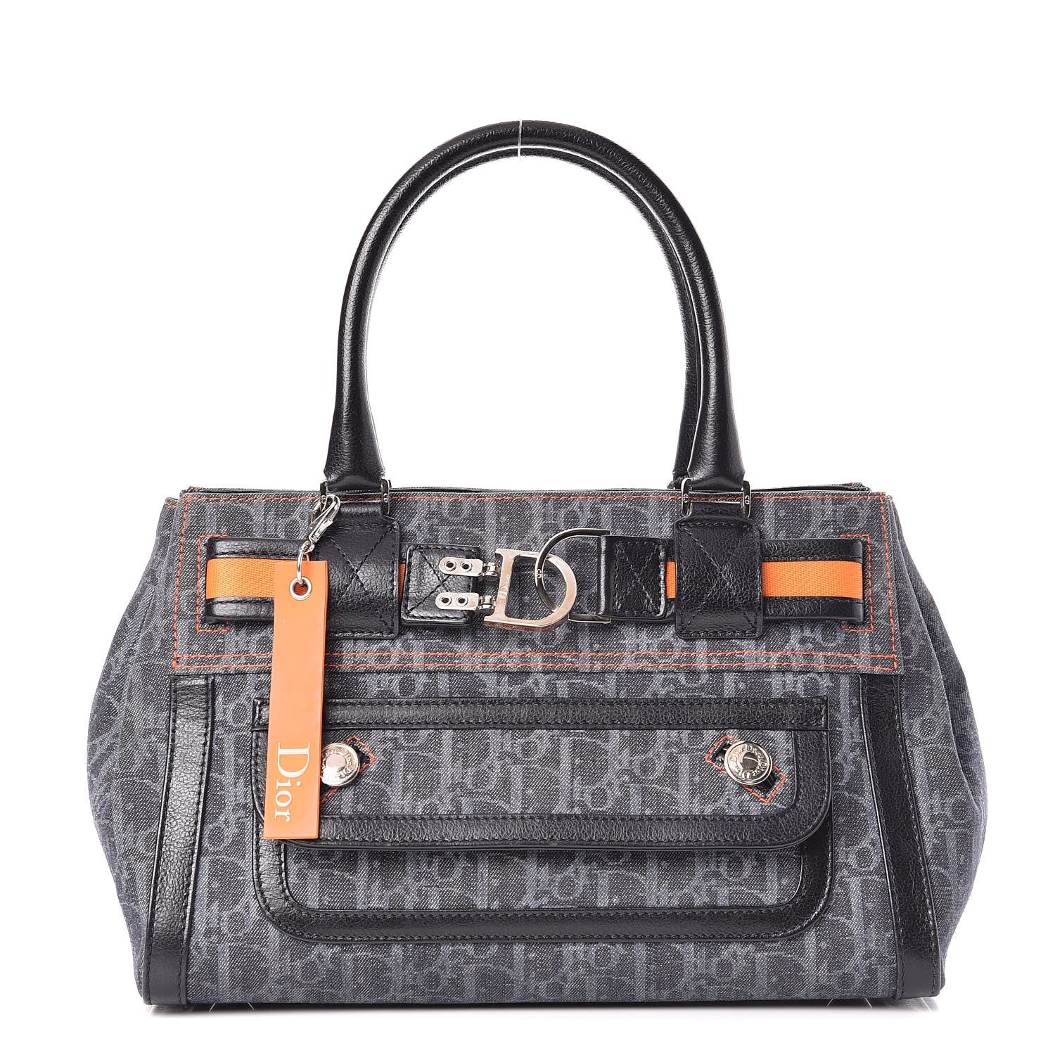 Christian Dior Denim Monogram Flight Tote Blue 1 of 12