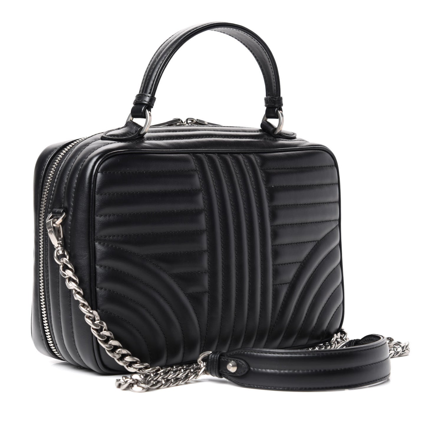 Soft Calfskin Medium Diagramme Crossbody Bag Black