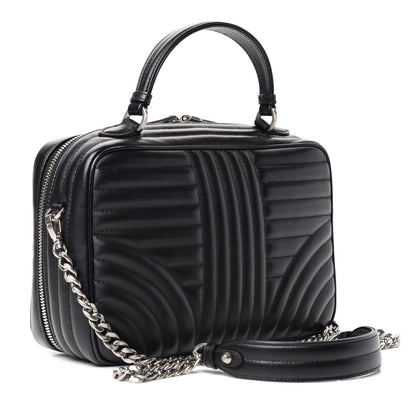 Prada Soft Calfskin Medium Diagramme Crossbody Bag Black 3 of 9