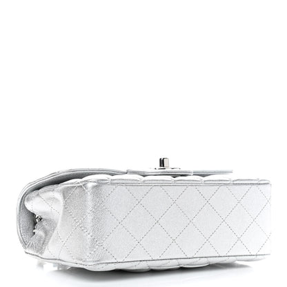 Chanel Metallic Lambskin Quilted Mini Rectangular Flap Silver 4 of 9