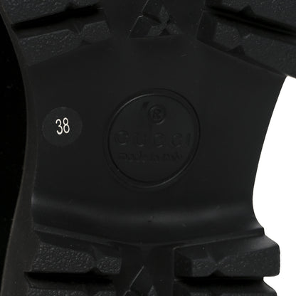 Gucci Cordovan Lux Womens Horsebit Platform Ankle Boots 38 Black 7 of 10