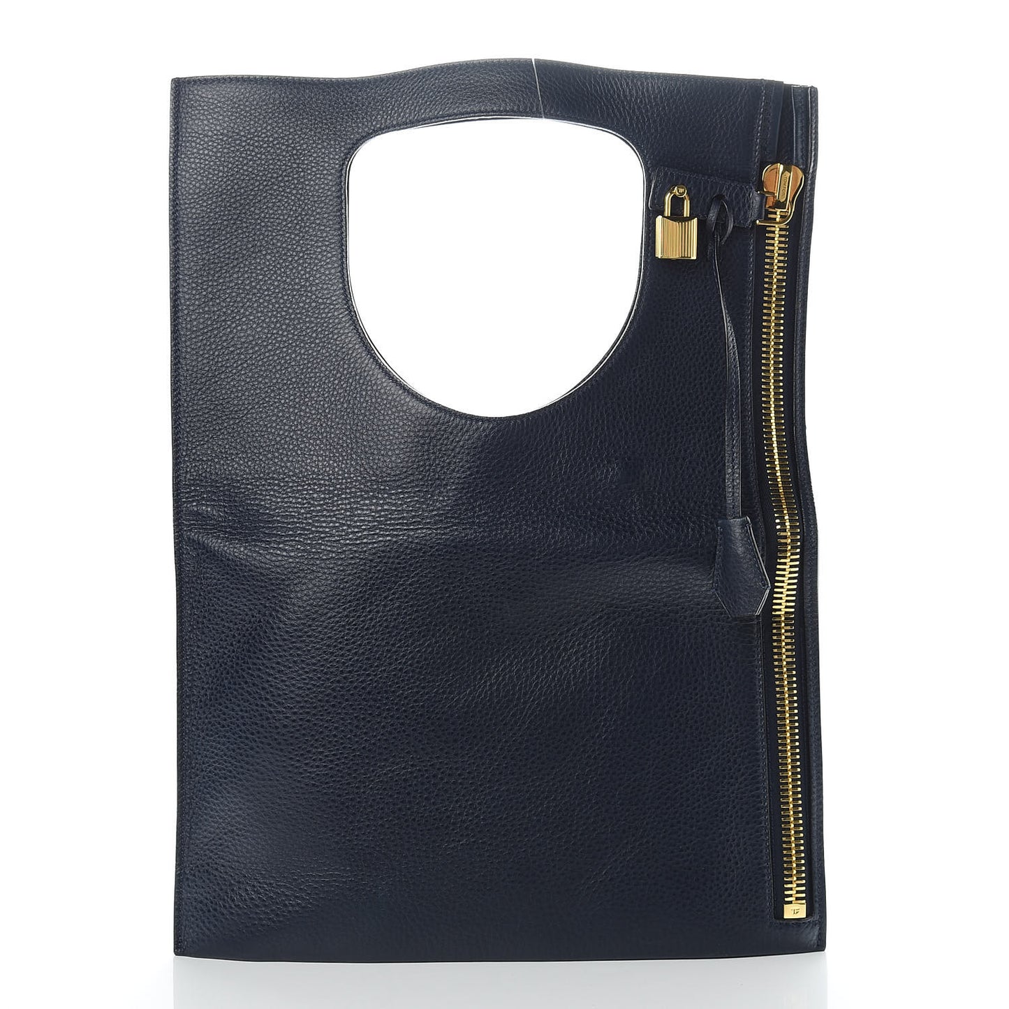 Calfskin Small Alix Padlock Zip Shoulder Bag Sapphire Blue