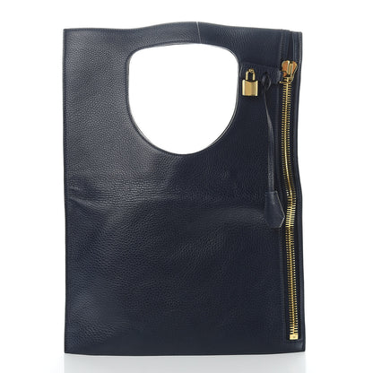 Tom Ford Calfskin Small Alix Padlock Zip Shoulder Bag Sapphire Blue 3 of 14