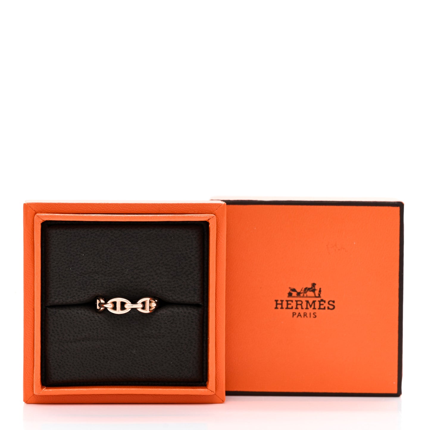 18K Rose Gold PM Chaine d'Ancre Enchainee Ring 56 7.5