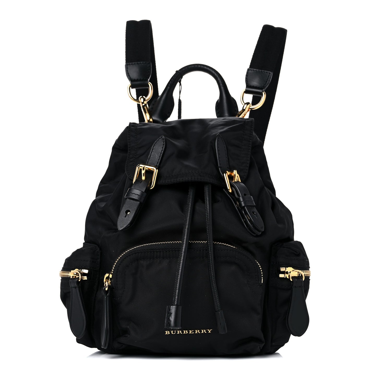 Nylon Small Crossbody Rucksack Backpack Black