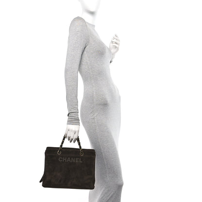 Chanel Suede Shopping Chain Tote Brown 2 of 12