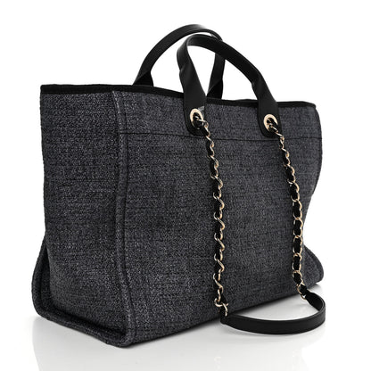 Chanel Lurex Boucle Medium Deauville Tote Black 3 of 10
