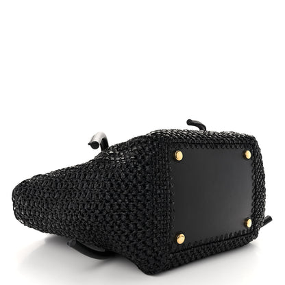 Proenza Schouler Raffia Calfskin Pipe Bag Black 5 of 10