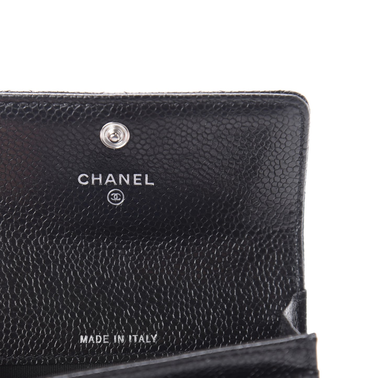 Caviar Quilted Incognito Flap Card Holder Black