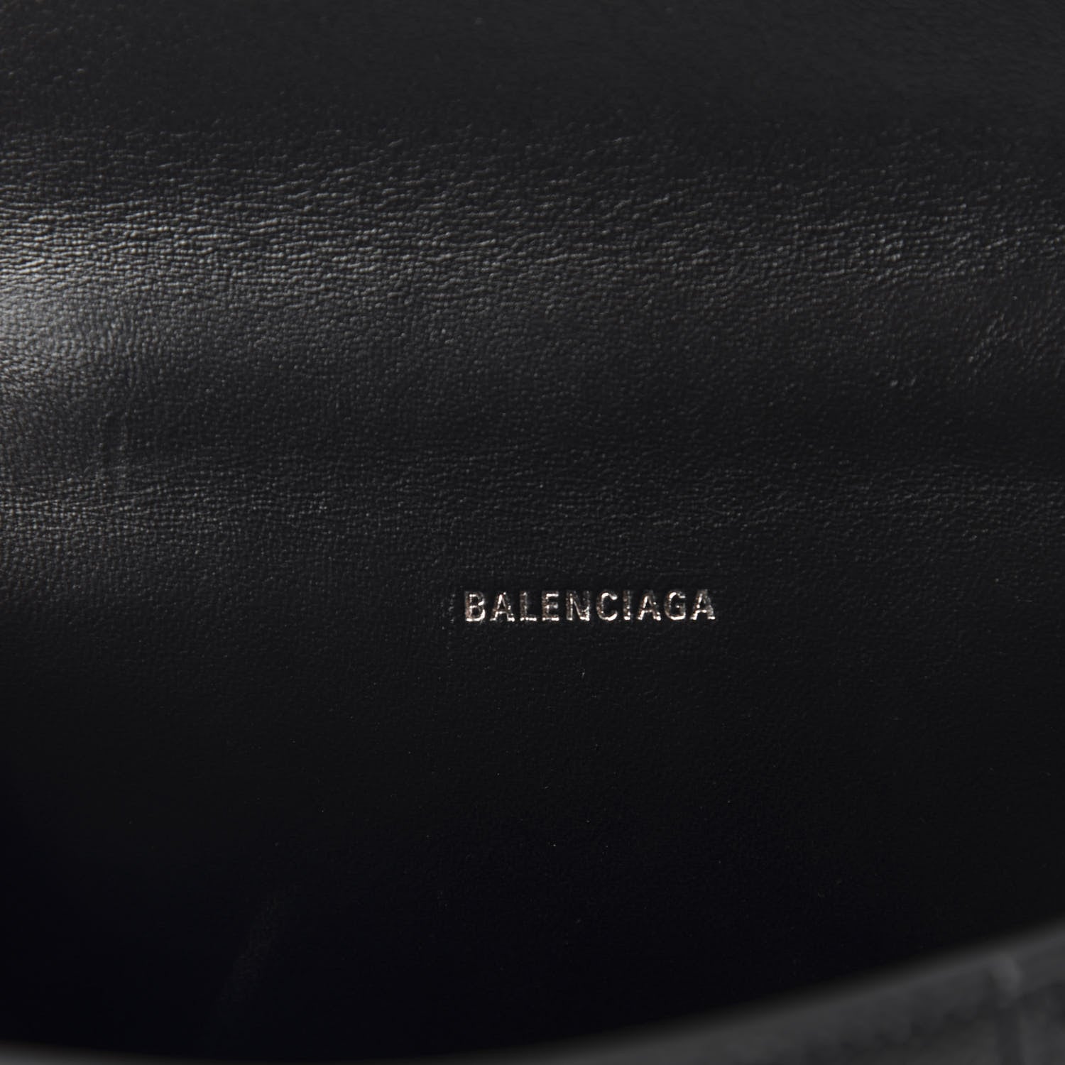 Balenciaga Grained Calfskin Hourglass Top Handle Bag XS Black 8 of 11