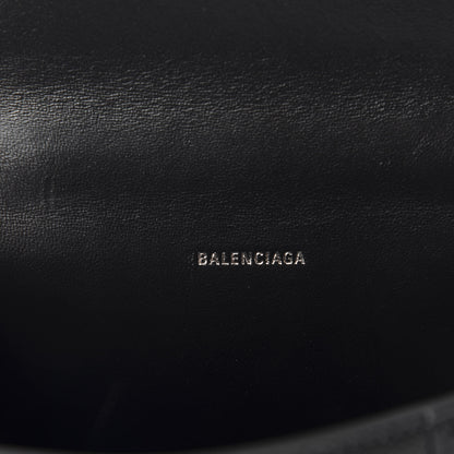 Balenciaga Grained Calfskin Hourglass Top Handle Bag XS Black 8 of 11