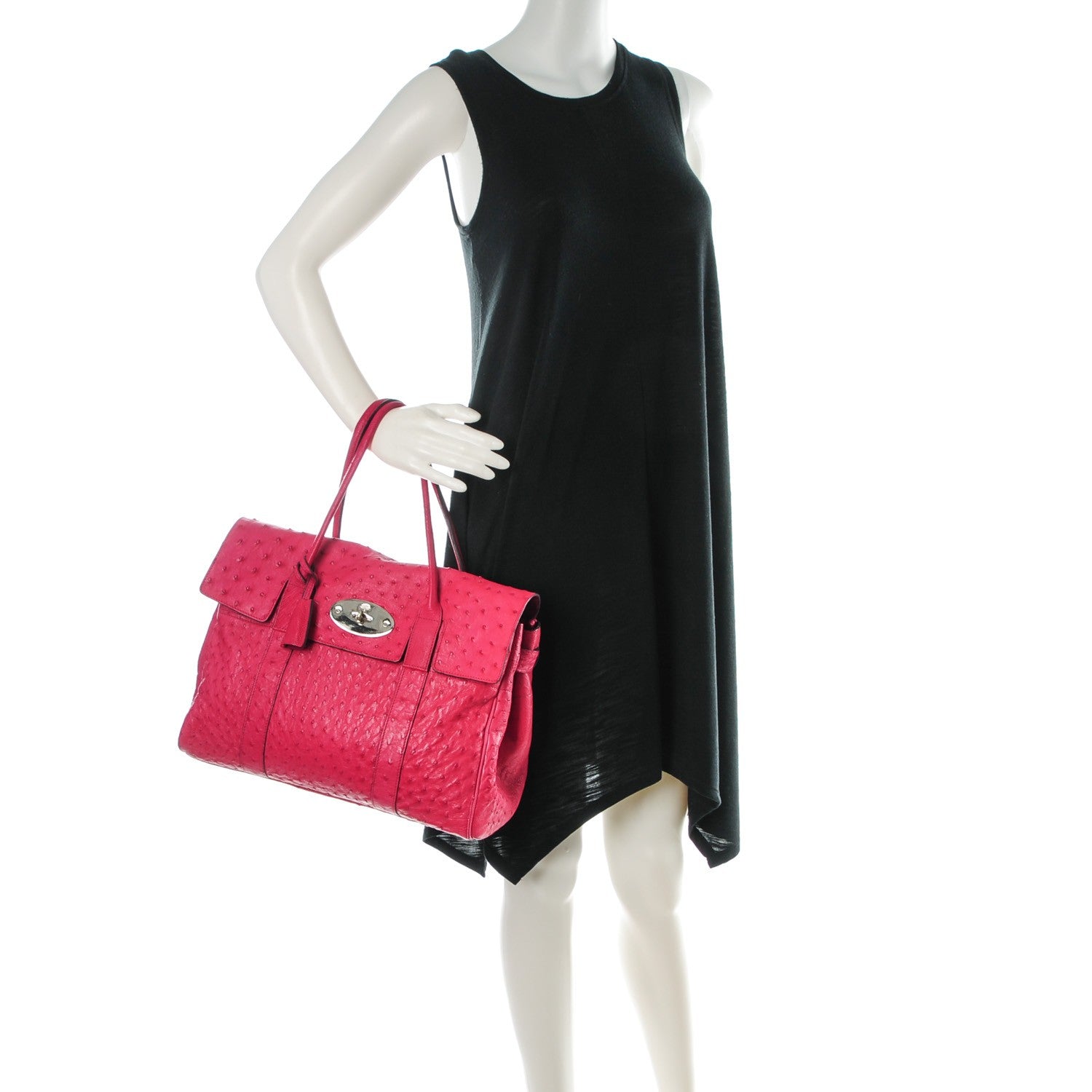 Mulberry Ostrich Bayswater Fuchsia 2 of 8