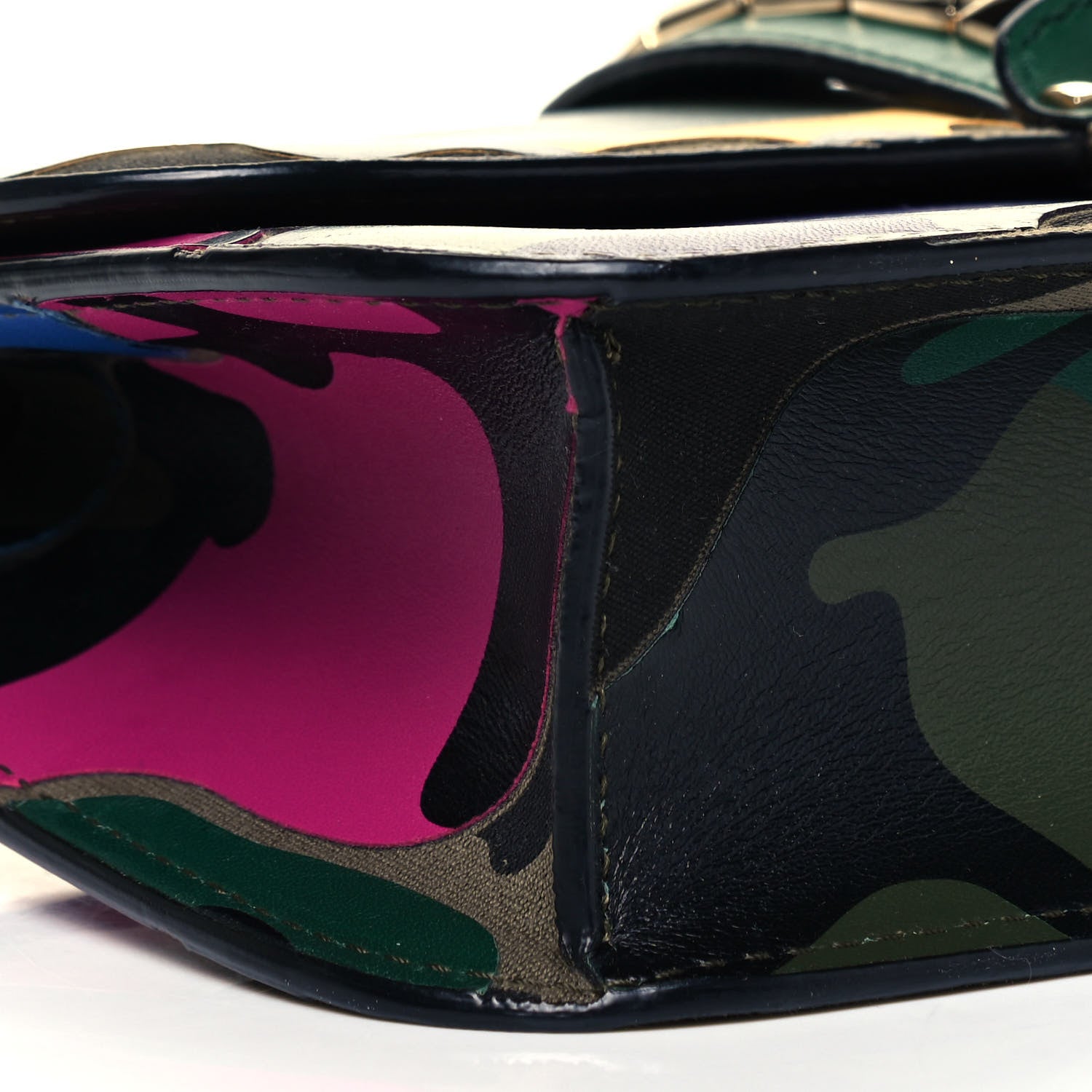 Valentino Garavani Nappa Canvas Camouflage Medium Glam Lock Rockstud Flap Multicolor 9 of 10