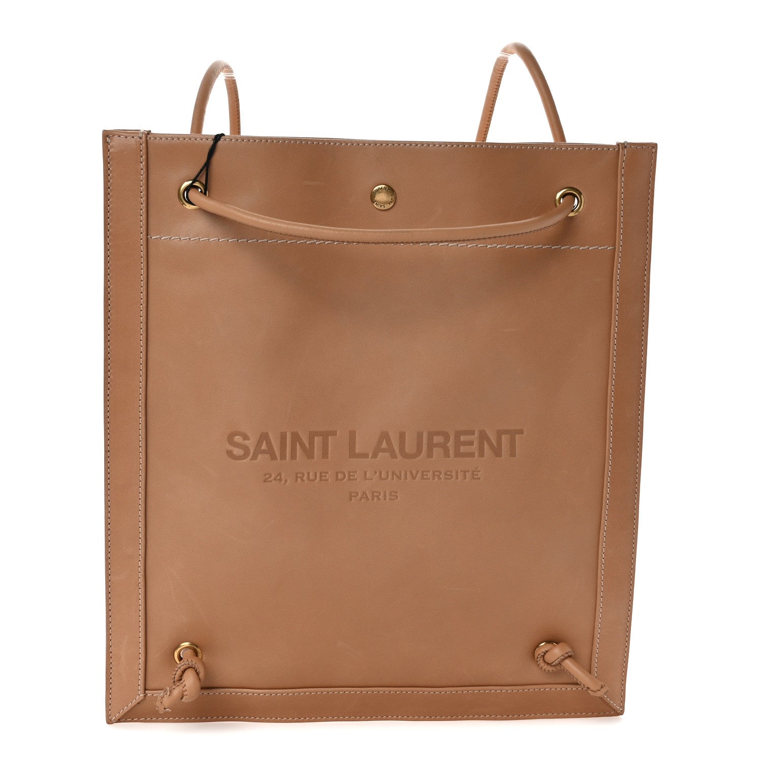 Saint Laurent Calfskin Backpack Vintage Brown 1 of 8