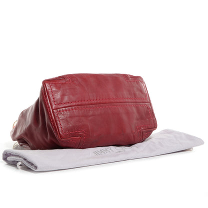 Jimmy Choo Nappa Leather Saba Bracelet Hobo Red 4 of 8