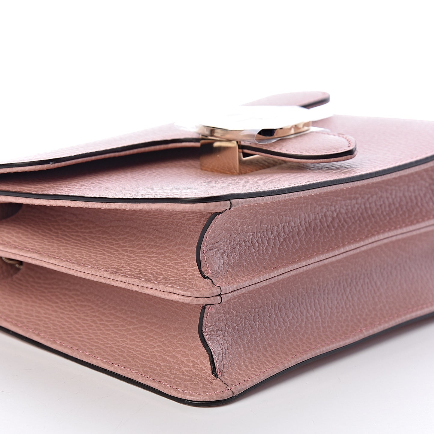 Dollar Calfskin Small Interlocking G Shoulder Bag Soft Pink
