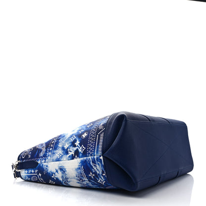 Louis Vuitton Cowhide Monogram Bandana Journey Tote Blue White 3 of 8