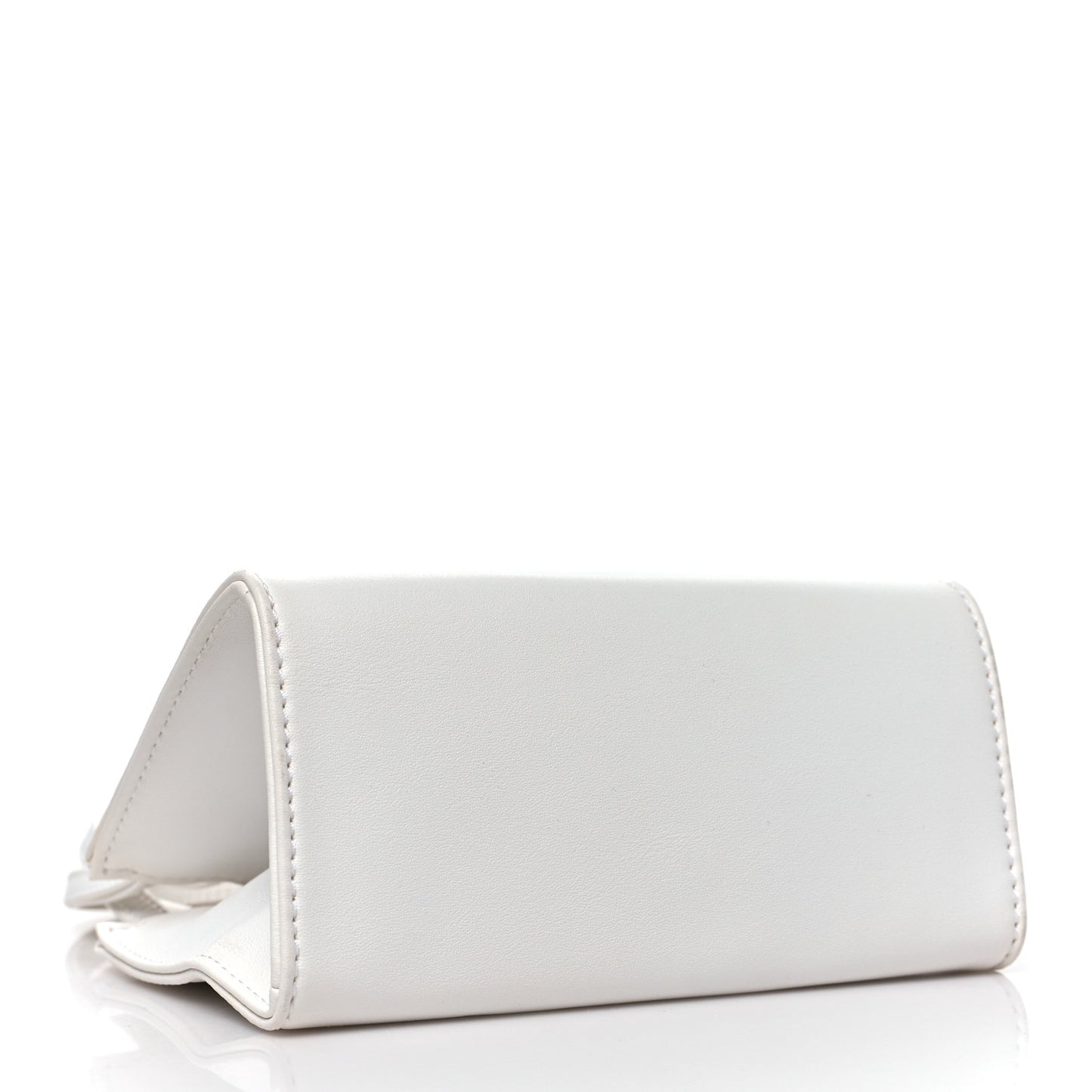Vegan Leather Small Shopping Bag White