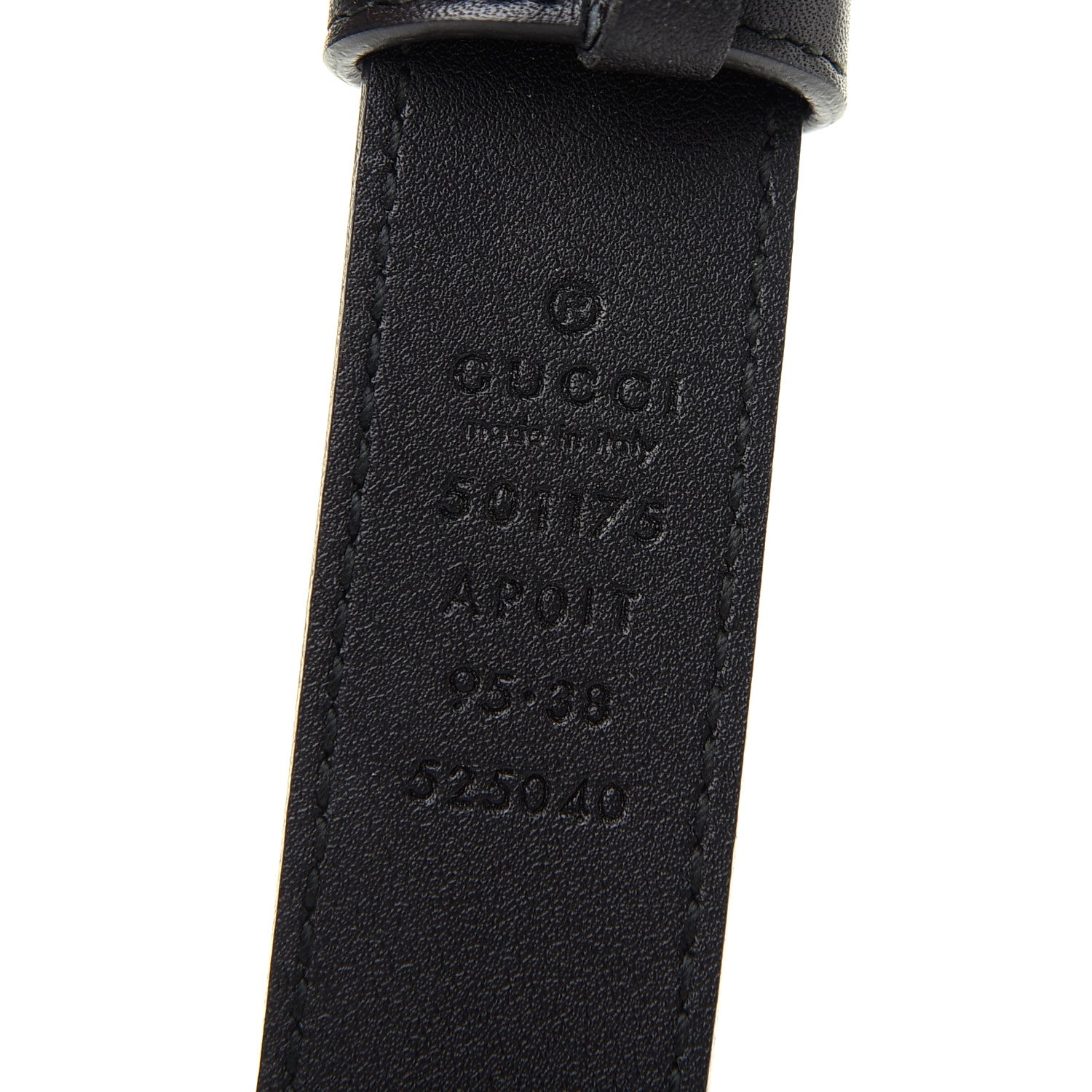 Gucci Calfskin Crystal Double G 30mm Belt 95 38 Black 3 of 5