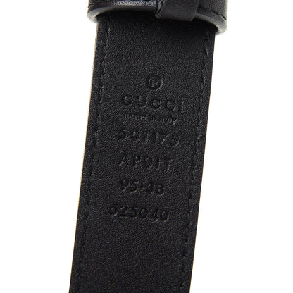 Gucci Calfskin Crystal Double G 30mm Belt 95 38 Black 3 of 5