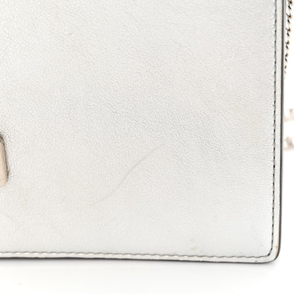 Fendi Vitello Catalan Mirror F is Fendi Medium Envelope Wallet on Chain Argento 12 of 13