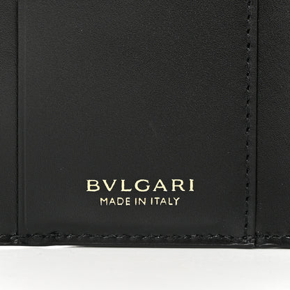 Bulgari Calfskin Goatskin Serpenti Forever Wallet Black 6 of 6