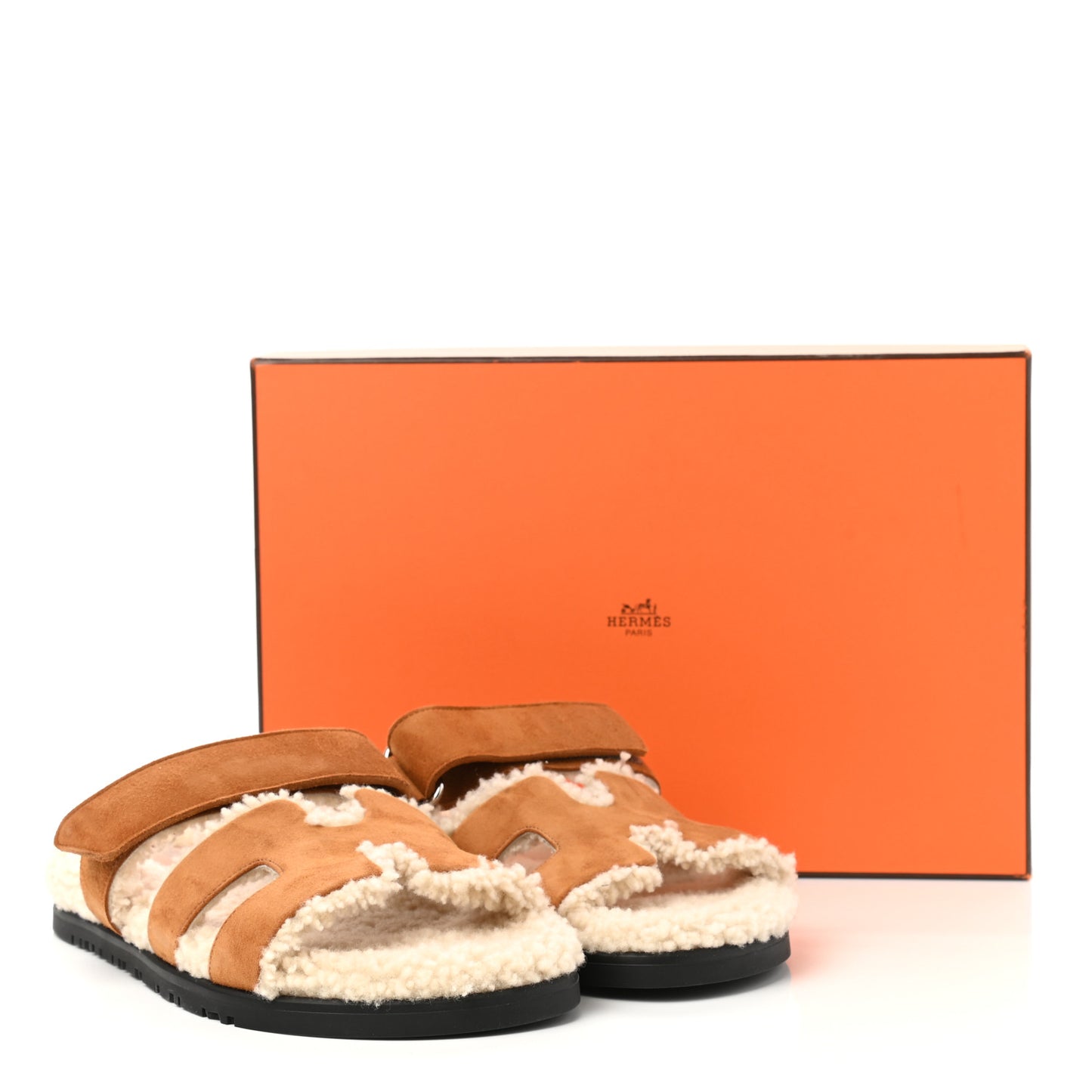 Suede Goatskin Woolskin Womens Chypre Sandals 37.5 Naturel Ecru
