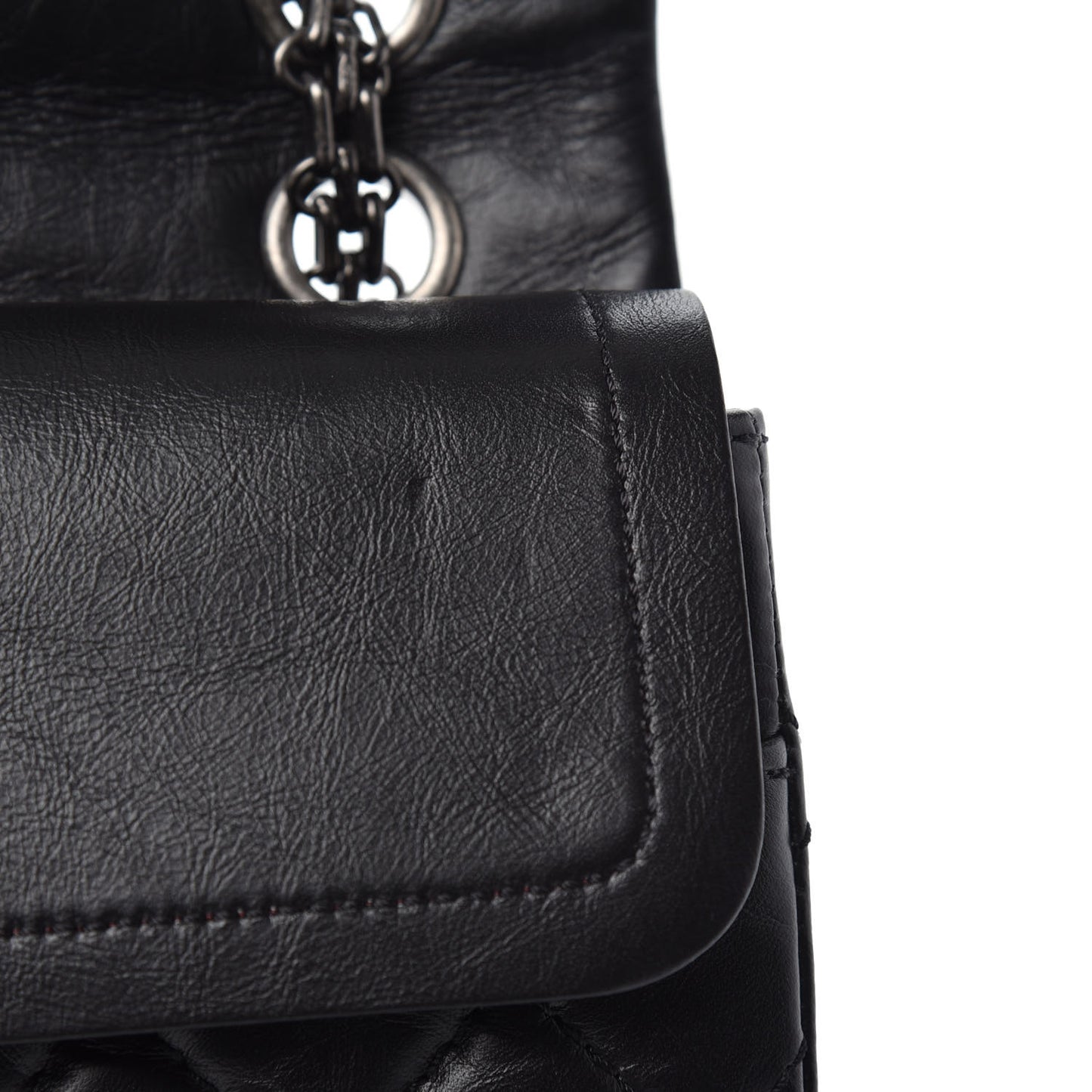 Aged Calfskin Quilted 2.55 Reissue 226 Flap Black