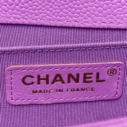 Chanel Caviar Quilted Medium Boy Flap Purple 6 of 10