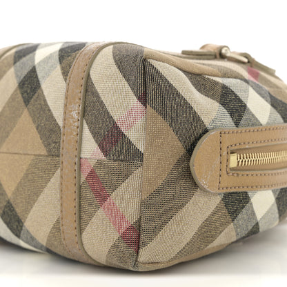 Burberry Shimmer Check Mini Boston Bag Gold 10 of 11