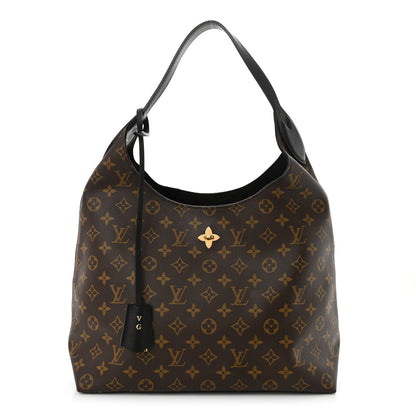 Louis Vuitton Monogram Flower Hobo Black 1 of 9