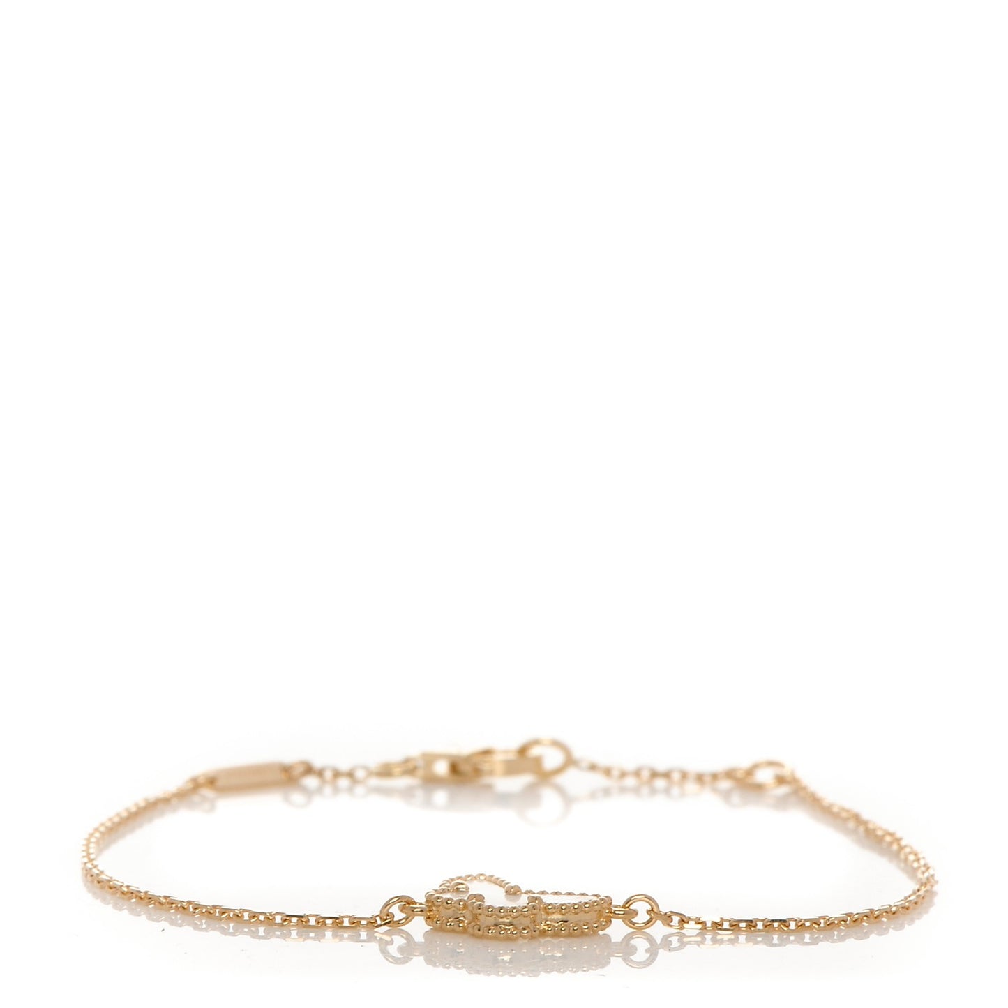 18K Yellow Gold Mother of Pearl Sweet Alhambra Bracelet