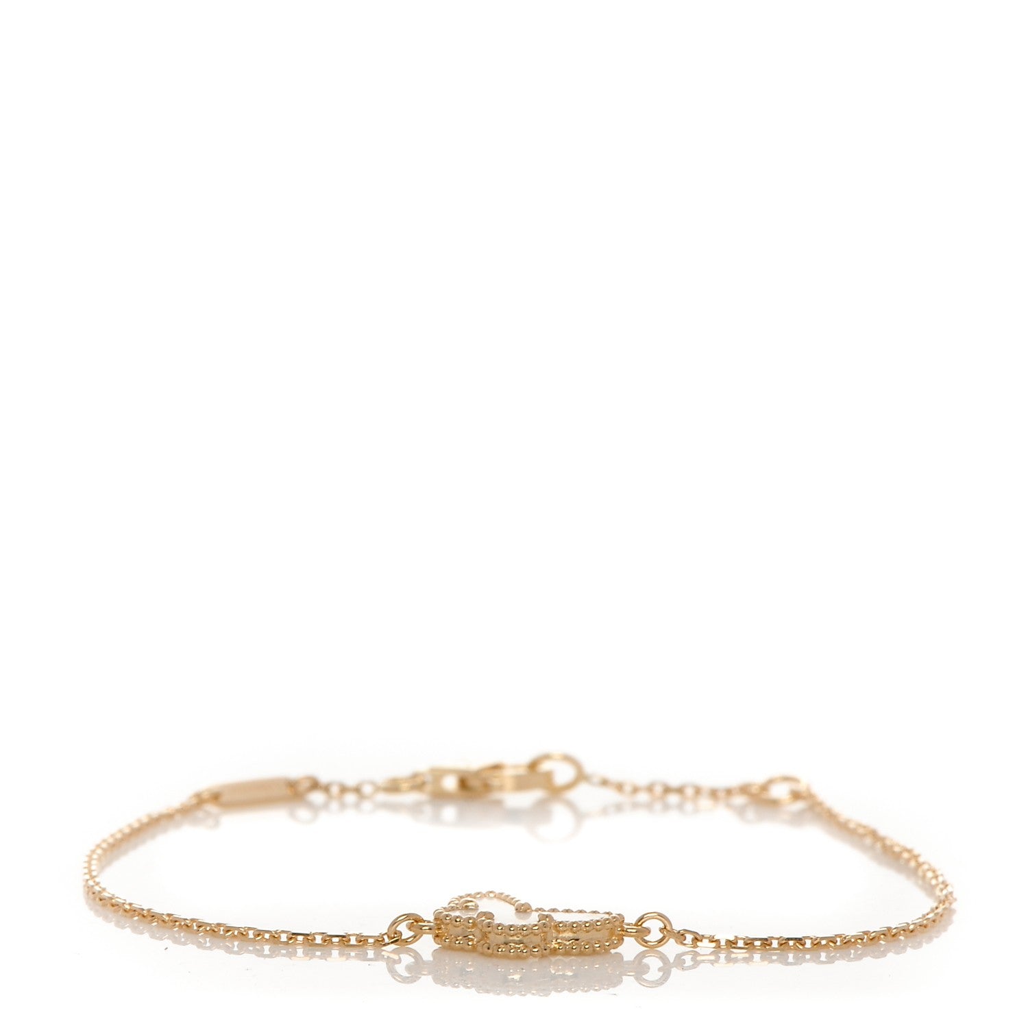 Van Cleef & Arpels 18K Yellow Gold Mother of Pearl Sweet Alhambra Bracelet 1 of 9