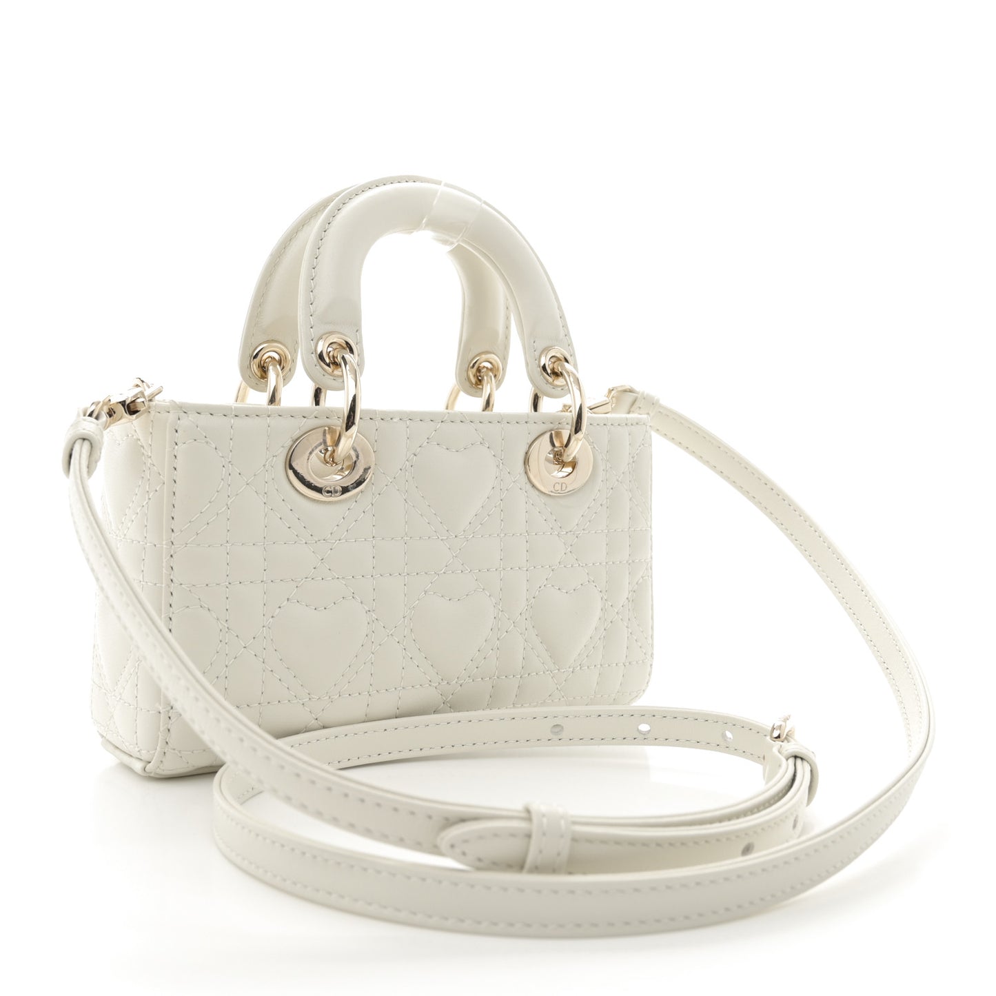 Lambskin Cannage Dioramour Micro Lady D-Joy Latte