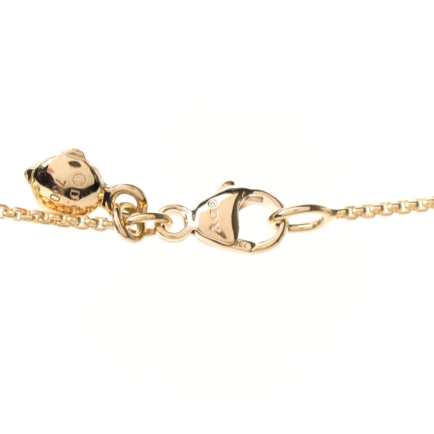 David Yurman 18K Yellow Gold Diamond 16mm Stax Pendant Necklace 5 of 7