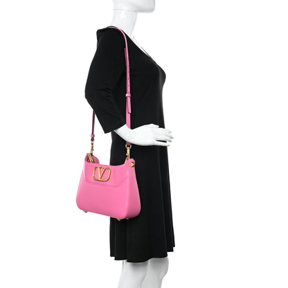 Valentino Garavani Nappa Stud Sign Hobo Feminine Pink 2 of 9