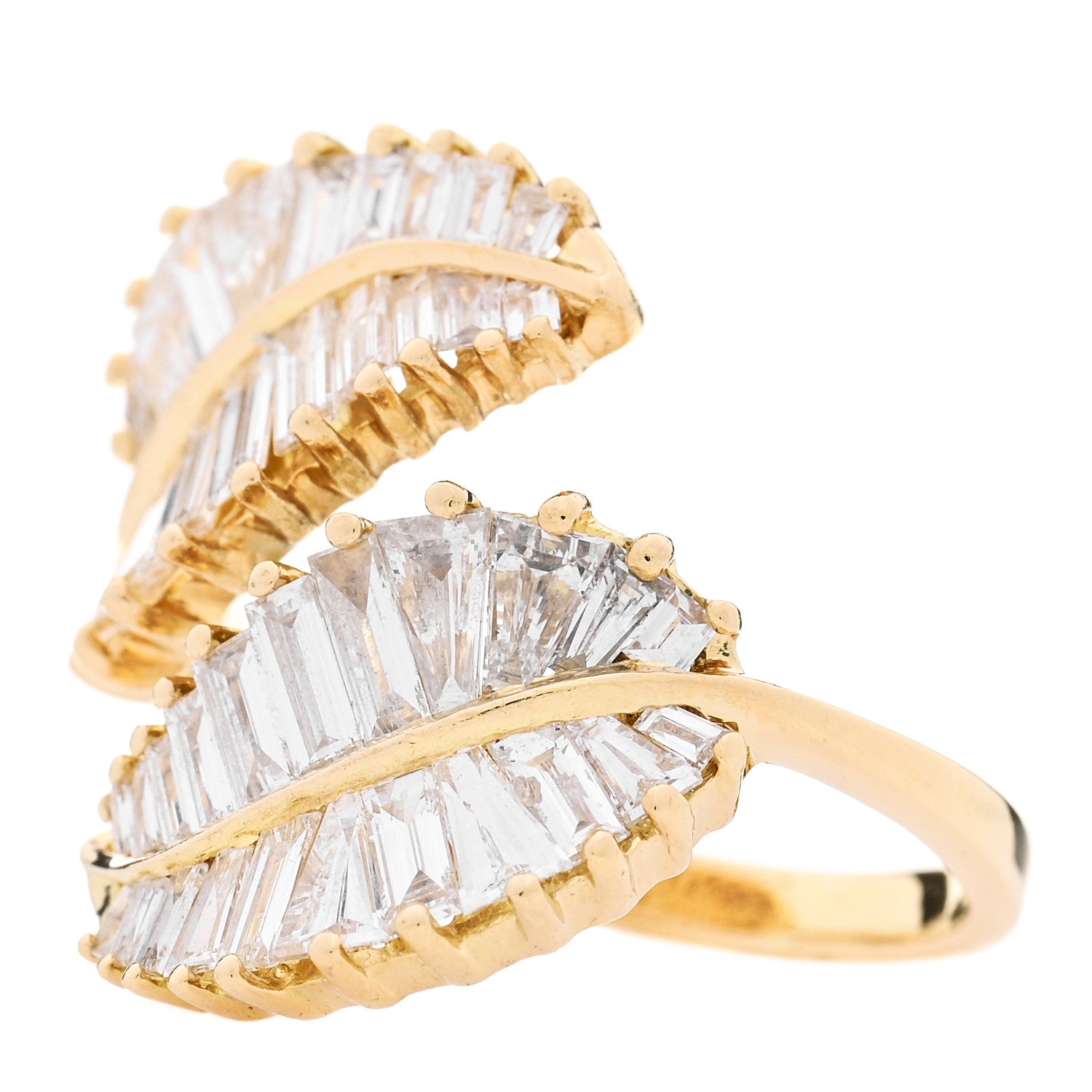 Anita Ko 18K Yellow Gold Diamond Classic Leaf Ring 52 6 3 of 6