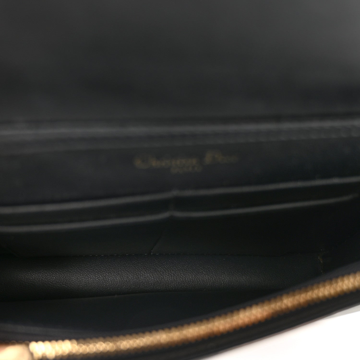 Christian Dior Metallic Patent Micro-Cannage Diorama Wallet on Chain Pouch Silver 4 of 8