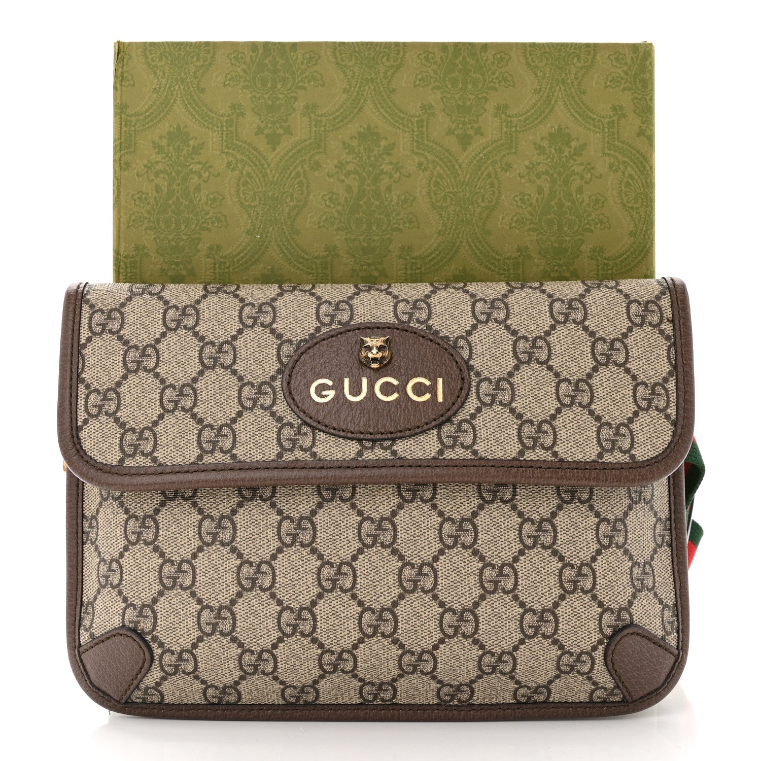 Gucci GG Supreme Monogram Neo Vintage Web Belt Bag Brown 10 of 10